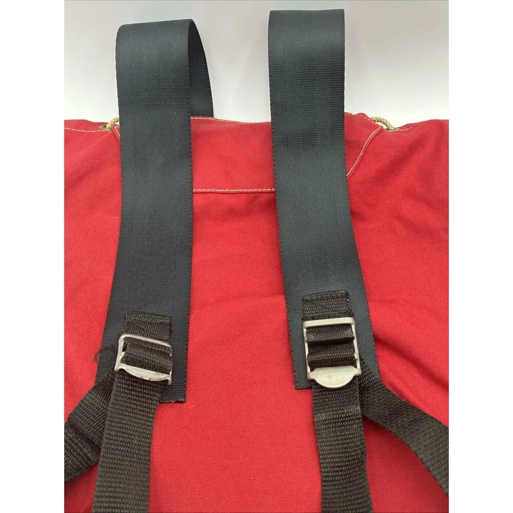 Vintage Jugglebags Artisan Backpack Red Canvas Boho Festival Bag
